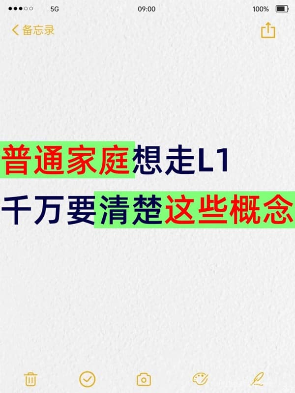 普通家庭想走L1,千万要清楚这些概念 普通家庭想走L1,千万要清楚这些概念