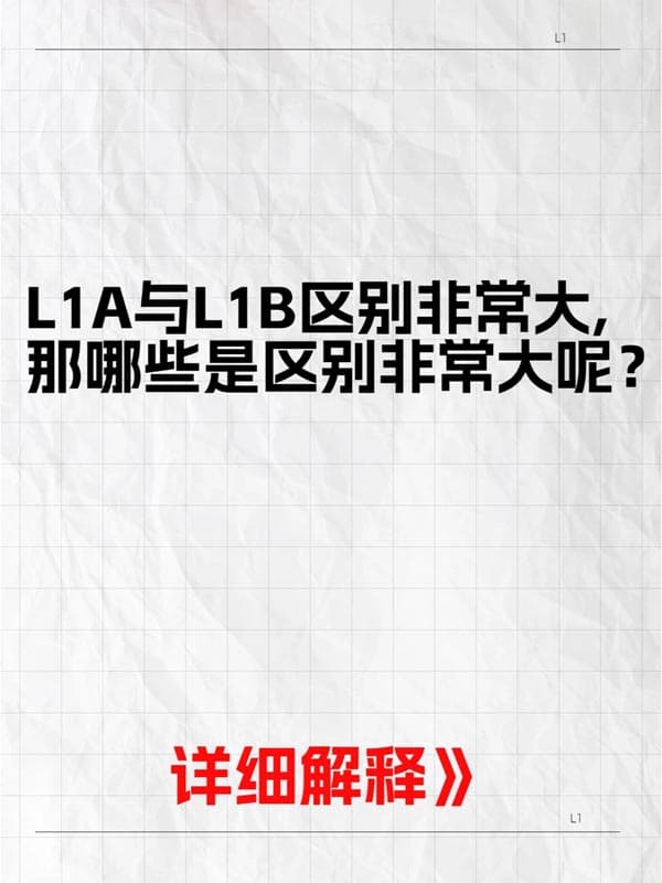 L1A签证与L1B签证区别非常大,4步说完! L1A签证与L1B签证区别非常大,4步说完!