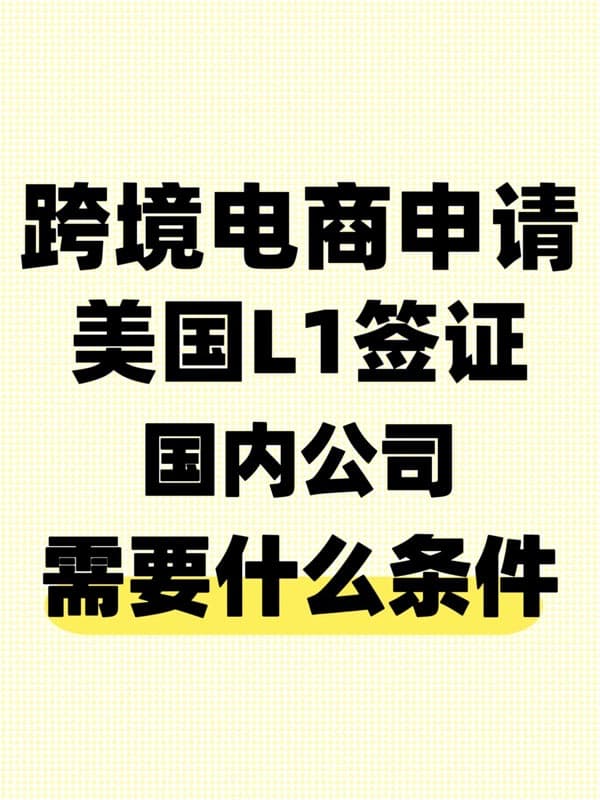 跨境电商申请美国L1签证,国内公司 跨境电商申请美国L1签证,国内公司
