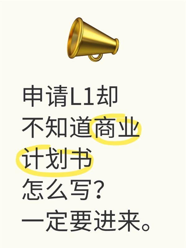 L1签证申请人必看：商业计划书要点