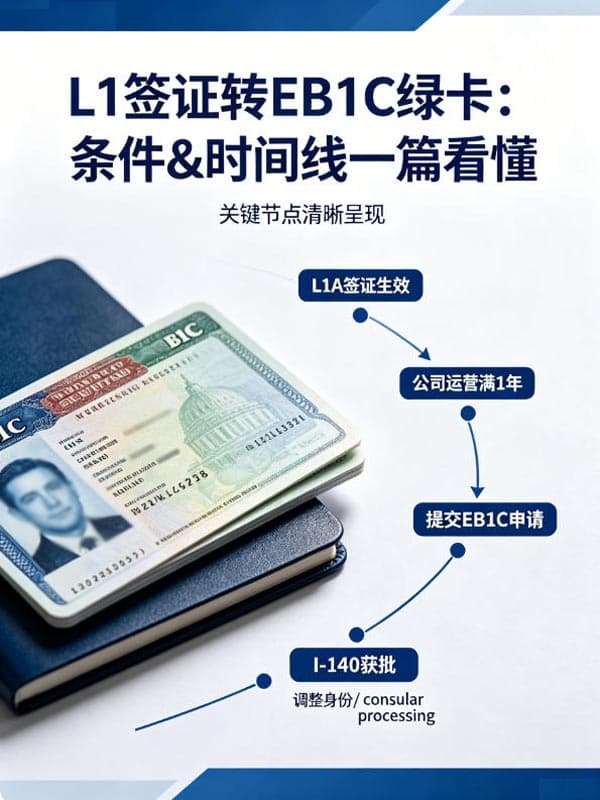 L1签证转EB1C绿卡|条件&时间线一篇看懂 L1签证转EB1C绿卡|条件&时间线一篇看懂